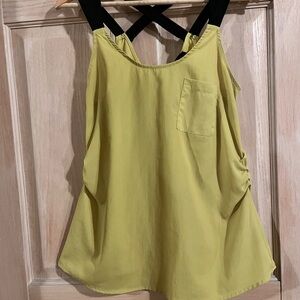 Forever 21 Mustard Tank with Black Straps